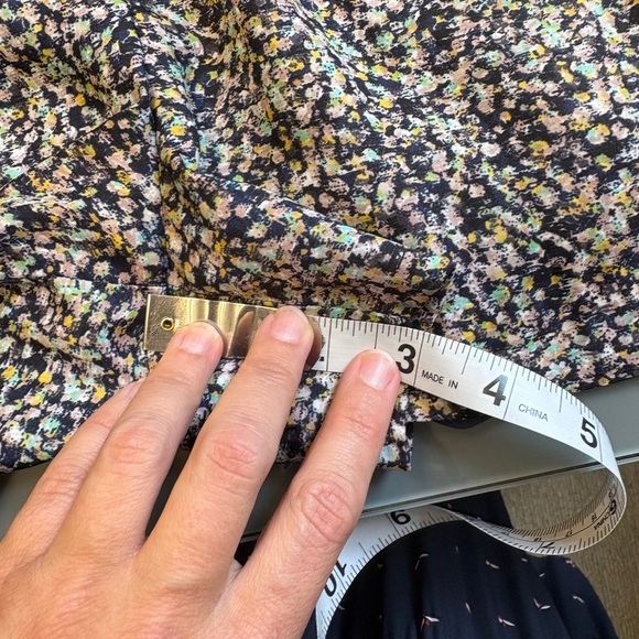 BCBGeneration Navy High Waist Silky Satiny Dainty Abstract Dots Shorts Small - Picture 8 of 9